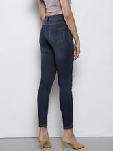 DOROTHY PERKINS Navy Washed Frankie Super-Skinny Fit Cropped Jeggings