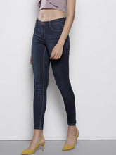 DOROTHY PERKINS Navy Washed Frankie Super-Skinny Fit Cropped Jeggings