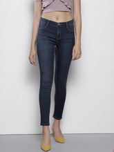 DOROTHY PERKINS Navy Washed Frankie Super-Skinny Fit Cropped Jeggings