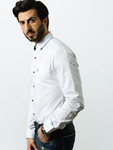 Mr Bowerbird Men White Abstract Print Shirt
