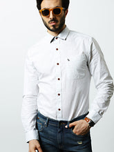Mr Bowerbird Men White Abstract Print Shirt