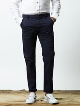 Mr Bowerbird Men Navy Blue Slim Fit My Premium Chino